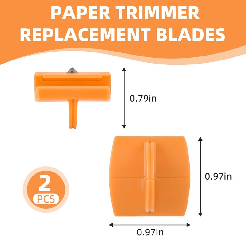 PROSOCOOL 157400-1001 Paper Cutter Blades Replacement for Fiskars Paper Trimmer TripleTrack High Profile Blades, Portable Paper Cutter Style I Blade 1968701005 for Cutting and Scoring- 2 Pack - Image 2